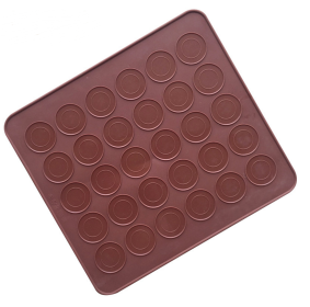 1 pc 30 Holes Macarons Mat Round Shape (Option: Default)