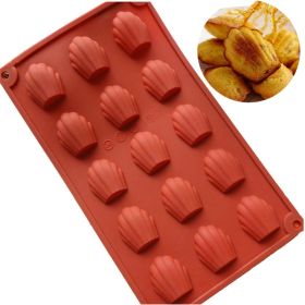 cake mold 15 shell cake baking pan silicone cake mold (Option: Photo Color)