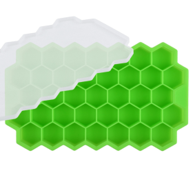 1pc Ice Tray Mold; Honeycomb Silicone Ice Tray; Hexagonal Ice Tray; 37 Grids Honeycomb Ice Tray; Ice Cube Mold; Honeycomb Ice Box; Ice Ball (Green: Green)