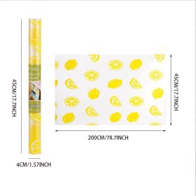 1pc Dustproof Kitchen Cabinet Mat; Waterproof Anti-Oil Sticker; 17.7''Ã—1.57'' (Green: Yellow)