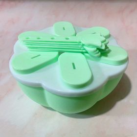 1pc Food Grade Silicone Popsicle Ice Cream Mold Homemade Box Home Ice Cream Stick Ice Tray Grinding Ice Cube Popsicle Mold (Green: Round Green, Items: Popsicle Mold)