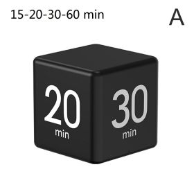 Digital Display Alarm Clock Time Management PP Cube Shape Countdown Homework Study Timer Kitchen Timers for Daily Life (Green: Black, Ships From: China)