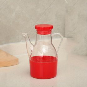 1pc Household Soy Sauce Vinegar Seasoning Bottle Anti-spill Oil Kitchen Supplies Plastic Seasoning Bottle Sesame Oil Sesame Oil Pot Bottle (Green: Red)