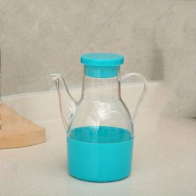 1pc Household Soy Sauce Vinegar Seasoning Bottle Anti-spill Oil Kitchen Supplies Plastic Seasoning Bottle Sesame Oil Sesame Oil Pot Bottle (Green: Blue)