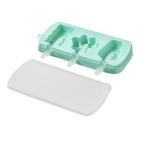 1pc Ice Cream Mold; Handmade DIY Making Ice Ball; Cute Cartoon Grinder; Household Silicone Ice Stick; Ice Ball; Homemade Ice Cube; Cheese Pastry Model (Green: Green-Ice Cream Mold)