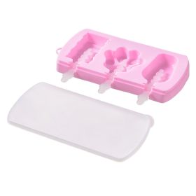 1pc Ice Cream Mold; Handmade DIY Making Ice Ball; Cute Cartoon Grinder; Household Silicone Ice Stick; Ice Ball; Homemade Ice Cube; Cheese Pastry Model (Green: Pink-Ice Cream Mold)