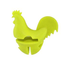 1pc Creative Rooster Tongs; Kitchen Baking Tongs; Bird Shaped Silicone Pot Tongs; Kitchen Anti-Spill Tongs (Green: Green)