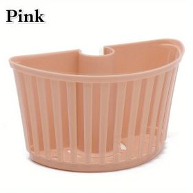 1PC Sink Plastic Hanging Basket; Faucet Rack Drainer Sponge Storage Rack Spout Holder Kitchen Bathroom Rack; 2.75*4.92in (Green: Pink)