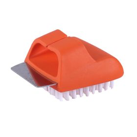 1pc Grill Cleaning Brush; Scraper For Cleaning; Kitchen Tools (Green: Orange)