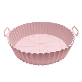 1/2pcs Air Fryer Silicone Pot; Reusable Air Fryer Liners; Silicone Air Fryer Basket; Food Safe Air Fryer Accessories (Green: 1PCS Pink)