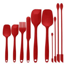 Cooking Baking 10 PCS Spatula Set High Heat Resistant Kitchen Utensil Set (Green: Red, Type: Kitchen Tools)